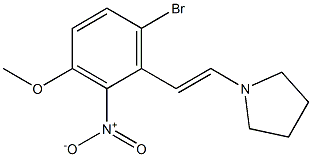 1-[2-(6-Bromo-3-methoxy-2-nitro-phenyl)-vinyl]-pyrrolidine Struktur