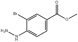 3-Bromo-4-hydrazino-benzoic acid methyl ester Struktur