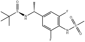 (R)-N-(4-(1-aminoethyl)-2,6-difluorophenyl)methanesulfonamide Struktur