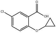 5-chloro-2-cyclopropoxybenzoic acid Struktur