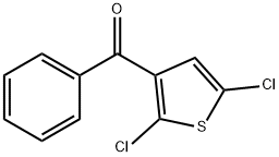 (2,5-Dichlorothiophen-3-yl)(phenyl)methanone Struktur