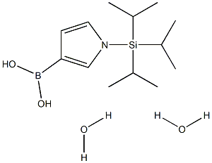 {1-[tris(propan-2-yl)silyl]-1H-pyrrol-3-yl}boronic acid dihydrate Struktur