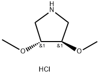 trans-3,4-dimethoxypyrrolidine hydrochloride Struktur