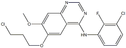 N-(3-Chloro-2-fluorophenyl)-6-(3-chloropropoxy)-7-methoxyquinazolin-4-amine Struktur