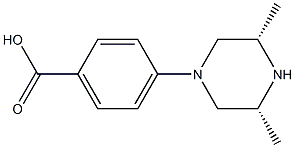 4-((3S,5R)-3,5-dimethylpiperazin-1-yl)benzoic acid Struktur