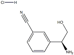 (S)-3-(1-Amino-2-hydroxyethyl)benzonitrile hydrochloride Struktur