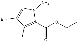 Ethyl 1-amino-4-bromo-3-methyl-1H-pyrrole-2-carboxylate Struktur