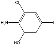 2-Amino-3-chloro-5-iodo-phenol Struktur