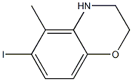 6-Iodo-5-methyl-3,4-dihydro-2H-benzo[1,4]oxazine Struktur