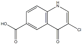 3-Chloro-4-oxo-1,4-dihydro-quinoline-6-carboxylic acid Struktur