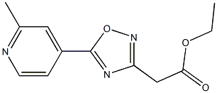 ethyl 2-(5-(2-methylpyridin-4-yl)-1,2,4-oxadiazol-3-yl)acetate Struktur