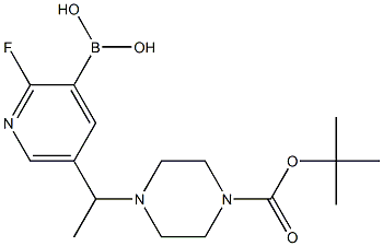 5-(1-(4-(tert-butoxycarbonyl)piperazin-1-yl)ethyl)-2-fluoropyridin-3-ylboronic acid