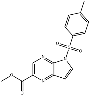 methyl 5-tosyl-5H-pyrrolo[2,3-b]pyrazine-2-carboxylate Struktur