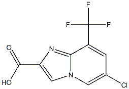 6-Chloro-8-trifluoromethyl-imidazo[1,2-a]pyridine-2-carboxylic acid Struktur