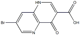 7-Bromo-4-oxo-1,4-dihydro-[1,5]naphthyridine-3-carboxylic acid Struktur