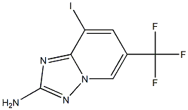 8-Iodo-6-trifluoromethyl-[1,2,4]triazolo[1,5-a]pyridin-2-ylamine Struktur