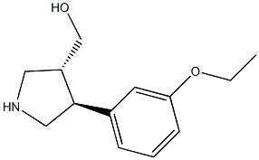 ((3R,4S)-4-(3-ethoxyphenyl)pyrrolidin-3-yl)methanol Struktur