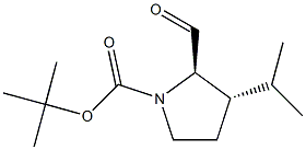 (2R,3S)-tert-butyl 2-formyl-3-isopropylpyrrolidine-1-carboxylate Struktur