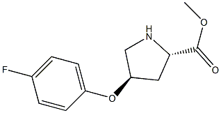 (2S,4R)-methyl 4-(4-fluorophenoxy)pyrrolidine-2-carboxylate Struktur