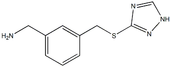 (3-((1H-1,2,4-triazol-3-ylthio)methyl)phenyl)methanamine Struktur