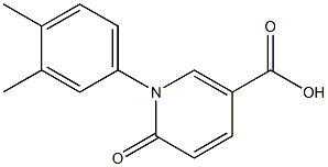 1-(3,4-dimethylphenyl)-6-oxo-1,6-dihydropyridine-3-carboxylic acid Struktur