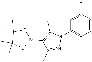 1-(3-fluorophenyl)-3,5-dimethyl-4-(4,4,5,5-tetramethyl-1,3,2-dioxaborolan-2-yl)-1H-pyrazole Struktur