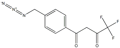 1-(4-(azidomethyl)phenyl)-4,4,4-trifluorobutane-1,3-dione Struktur