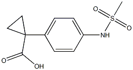 1-(4-(methylsulfonamido)phenyl)cyclopropanecarboxylic acid Struktur