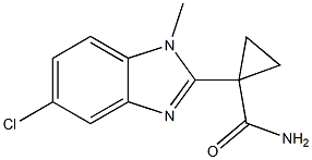 1-(5-chloro-1-methyl-1H-benzo[d]imidazol-2-yl)cyclopropanecarboxamide Struktur