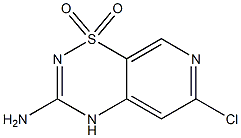 1, 1-dioxy-6-chloro-4H-pyrido[4,3-e][1,2,4]thiadiazin-3-amine Struktur