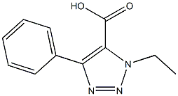 1-ethyl-4-phenyl-1H-1,2,3-triazole-5-carboxylic acid Struktur