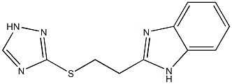 2-(2-(1H-1,2,4-triazol-3-ylthio)ethyl)-1H-benzo[d]imidazole Struktur