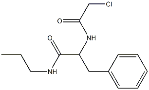 2-(2-chloroacetamido)-3-phenyl-N-propylpropanamide Struktur