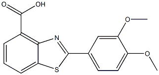 2-(3,4-dimethoxyphenyl)benzo[d]thiazole-4-carboxylic acid Struktur