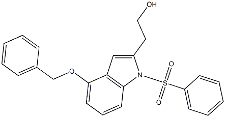 2-(4-(benzyloxy)-1-(phenylsulfonyl)-1H-indol-2-yl)ethanol Struktur