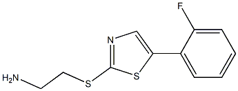 2-(5-(2-fluorophenyl)thiazol-2-ylthio)ethanamine Struktur