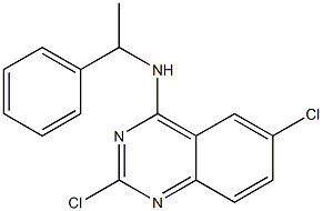 2,6-dichloro-N-(1-phenylethyl)quinazolin-4-amine Struktur