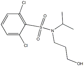 2,6-dichloro-N-(3-hydroxypropyl)-N-isopropylbenzenesulfonamide Struktur