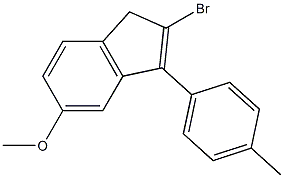 2-bromo-5-methoxy-3-p-tolyl-1H-indene Struktur