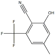 2-hydroxy-4-methyl-6-(trifluoromethyl)benzonitrile Struktur