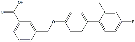 3-((4'-fluoro-2'-methylbiphenyl-4-yloxy)methyl)benzoic acid Struktur