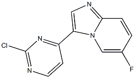 3-(2-chloropyrimidin-4-yl)-6-fluoroimidazo[1,2-a]pyridine Struktur