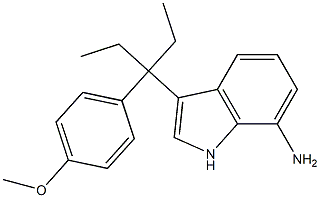 3-(3-(4-methoxyphenyl)pentan-3-yl)-1H-indol-7-amine Struktur