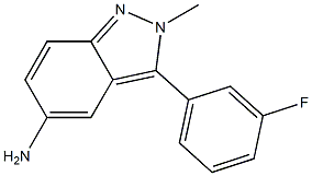 3-(3-fluorophenyl)-2-methyl-2H-indazol-5-amine Struktur