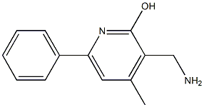 3-(aminomethyl)-4-methyl-6-phenylpyridin-2-ol Struktur