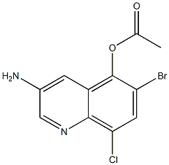 3-amino-6-bromo-8-chloroquinolin-5-yl acetate Struktur