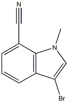 3-bromo-1-methyl-1H-indole-7-carbonitrile Struktur