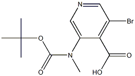 3-bromo-5-(tert-butoxycarbonyl(methyl)amino)isonicotinic acid Struktur