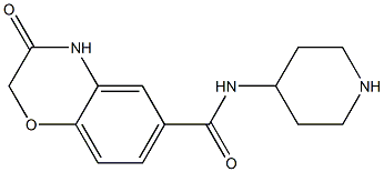 3-oxo-N-(piperidin-4-yl)-3,4-dihydro-2H-benzo[b][1,4]oxazine-6-carboxamide Struktur