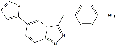 4-((6-(thiophen-2-yl)-[1,2,4]triazolo[4,3-a]pyridin-3-yl)methyl)aniline Struktur